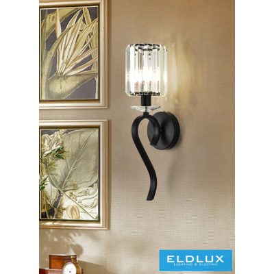 UNIVERSO Fali lámpa 1-karos 1xE14 Max.40w IP20 Fekete D140x470mm
