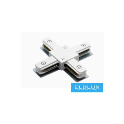 ELDLUX Egyfázisú sínhez X alakú csatlakozó fehér