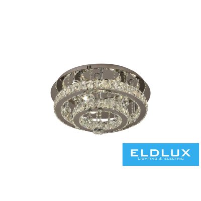 ELDLUX Kristály üveg mennyezeti lámpa 52w 4160lm CCT.T IP20 D550x275mm Króm
