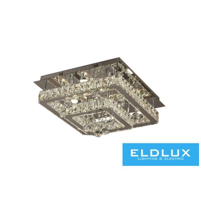 ELDLUX Kristály üveg mennyezeti lámpa 54w 4320lm CCT.T IP20 500x500x275mm Króm