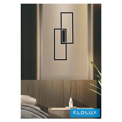 UNIVERSO Fali lámpa 32W 2560lm CCT 250x600x50mm IP20 fekete