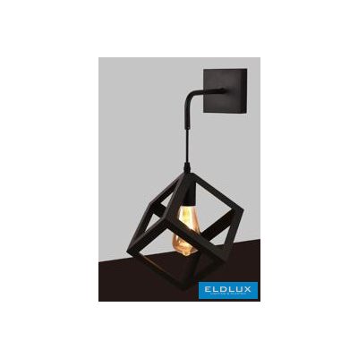 UNIVERSO Fali lámpa 1xE27 max.60w 170x170mm IP20 Fekete 5év