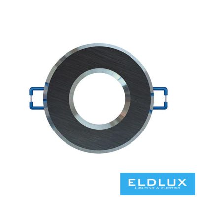 UNIVERSO Vizzáró süllyesztett lámpatest 1xPAR16 foglalat nélkül IP44 Fekete D85x32mm Kivágás:D65mm