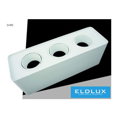 UNIVERSO Falon kívüli spotlámpa 3xPAR16 foglalat nélkül IP20 Fehér 298x88x110mm