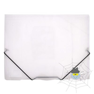 Gumis mappa E-COLLECTION A/4 műanyag átlátszó