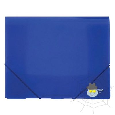 Gumis mappa ELECTRA A/4 műanyag kék