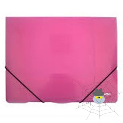 Gumis mappa ELECTRA A/4 műanyag pink