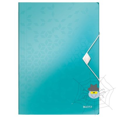 Gumis mappa LEITZ Wow A/4 műanyag jégkék