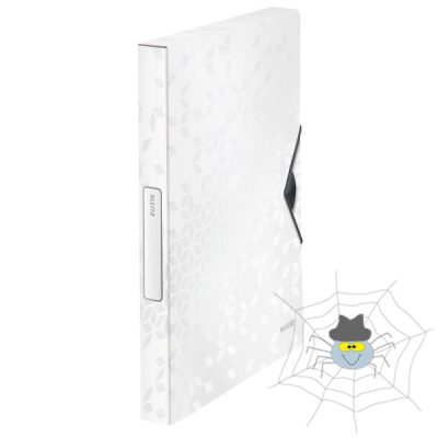 Gumis mappa LEITZ Wow Jumbo A/4 műanyag 30mm fehér