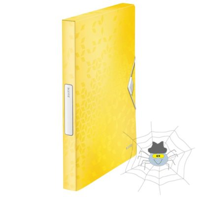 Gumis mappa LEITZ Wow Jumbo A/4 műanyag 30mm sárga