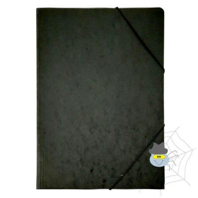 Gumis mappa prespán fekete 345gr