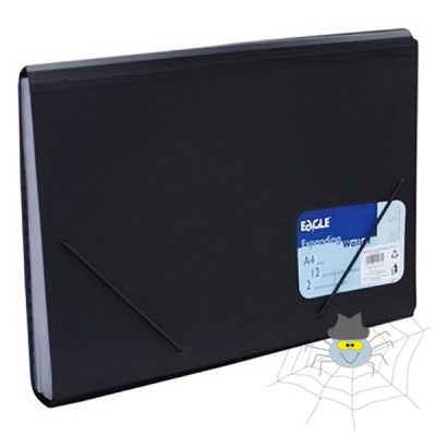 Harmonika mappa EAGLE 12 részes gumis fekete