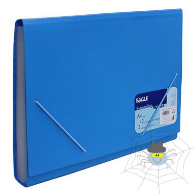 Harmónika mappa EAGLE 12 részes gumis kék