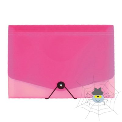 Harmonika mappa OPALINE 13 részes gumis pink