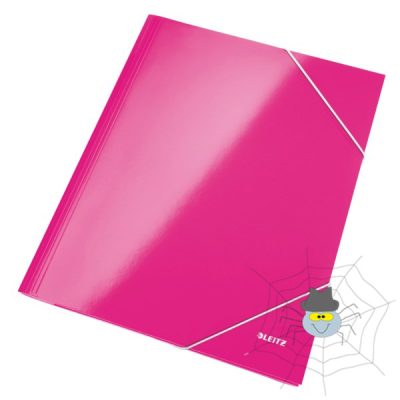 LEITZ metálfényű gumis mappa - rózsa