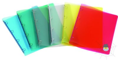 Gyűrűskönyv A/4 PP 20 mm 2 gyűrű átlátszó - piros