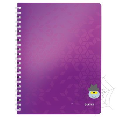 Spirálfüzet LEITZ Wow A/4 80 lapos vonalas lila