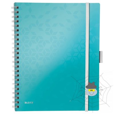 Spirálfüzet LEITZ Wow Active A/4 80 lapos vonalas jégkék