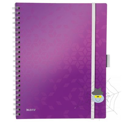 Spirálfüzet LEITZ Wow Active A/4 80 lapos vonalas lila