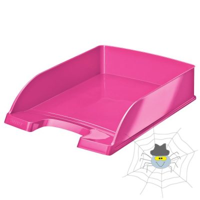 Irattartó tálca LEITZ Wow metálfényű rózsaszín