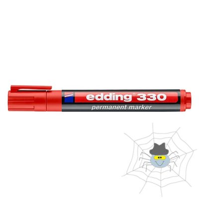 EDDING 330 1-5 mm vágott hegyű pernament marker - piros