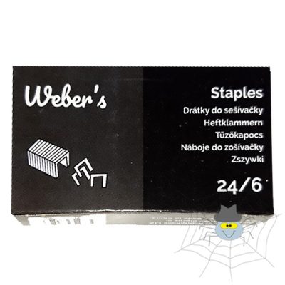  WEBER'S 24/6 tűzőkapocs - 1000 db/doboz