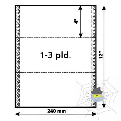 Star Print 3 részre osztott leporelló 240 mm/3 példány 4" - 600 ív/doboz