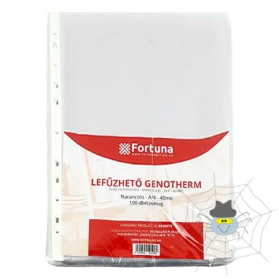 Fortuna narancsos A4-es lefűzhető genotherm - 40 micron - 100 db/csomag