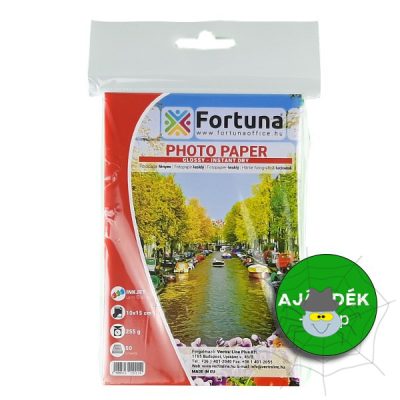 Fotópapír FORTUNA 10x15 inkjet fényes 255 gr 50 ív/csomag