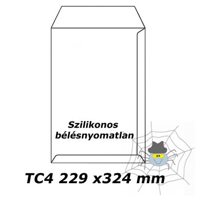 TC4 (229 x 324 mm) szilikonos bélésnyomatlan boríték