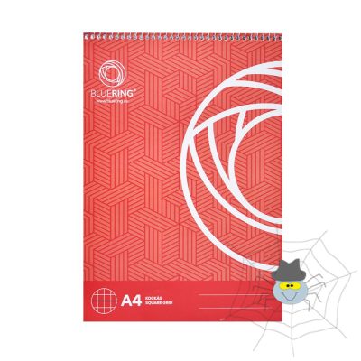 Jegyzettömb spirálozott, A4, 60lap, Bluering® kockás