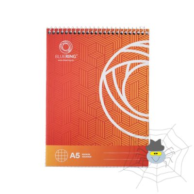 Jegyzettömb spirálozott, A5, 60lap, Bluering® kockás