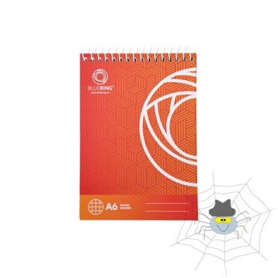 Jegyzettömb spirálozott, A6, 60lap, Bluering® kockás