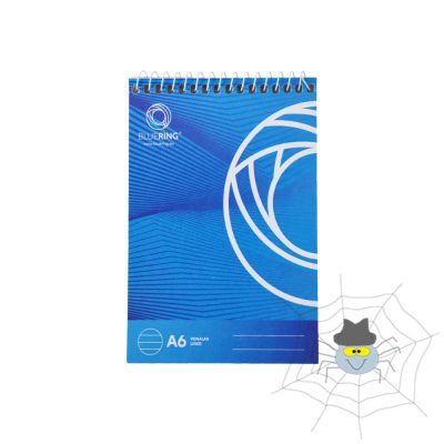 Jegyzettömb spirálozott, A6, 60lap, Bluering® vonalas