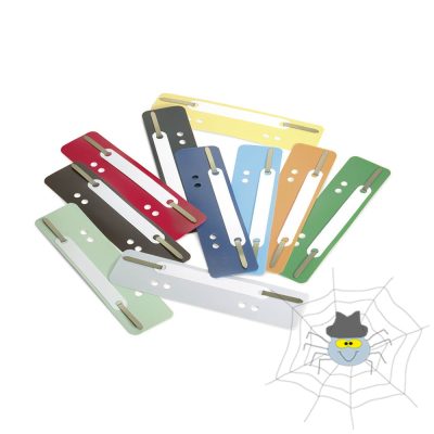 Gyorsfűző szerkezet, lefűzőlapocska, PP Durable 250 db/doboz vegyes színek