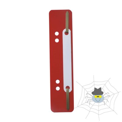 Gyorsfűző szerkezet, lefűzőlapocska, PP Durable 25 db/csomag, piros