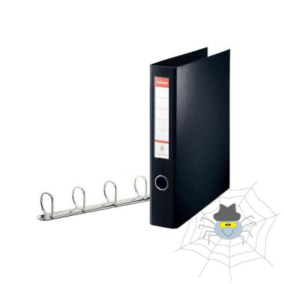 Gyűrűskönyv A4, Maxi 6cm, 4 gyűrű, D alakú, PP Esselte Jumbo Vivida fekete