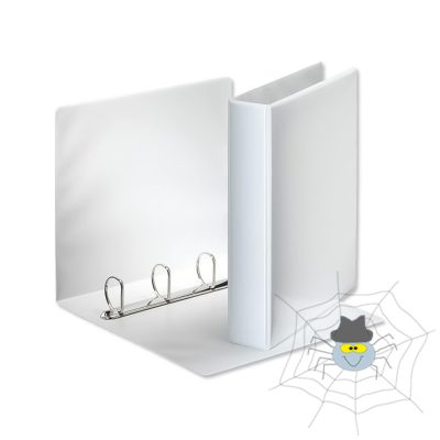 Gyűrűskönyv panorámás A4, 6,5cm, 4 gyűrű, D alakú, PP Esselte fehér