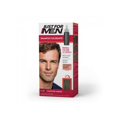 Just For Men Shampoo Colorante férfi hajszínező gél, középbarna H-35