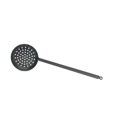 Gesztenye sütő serpenyő 28cm-es alján lyukakkal 70cm nyéllel kékacél a de Buyer-től