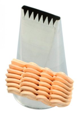 Dekorcső (300), félig cakkozott, 16x2 mm, rozsdamentes