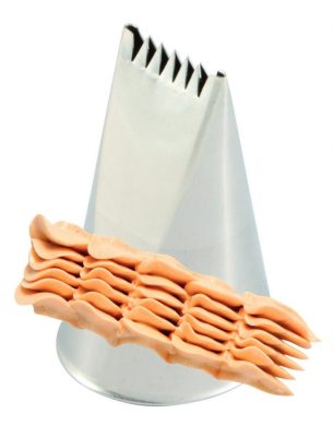 Dekorcső (9017), cakkozott, 17 mm, rozsdamentes