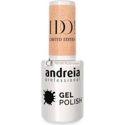 Andreia Professzionális Félig Tartós Körömgél Lakk I DO Limitált Kollekció Szín ID3 Champagne Nude Arany Csillámokkal, 10,5ml