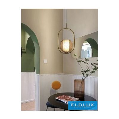 UNIVERSO Függeszték 1xE27 D250x390x1200mm IP20 Fekete/Óarany