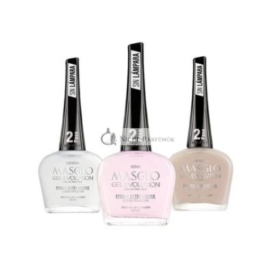 MASGLO GEL EVOLÚCIÓ Körömlakk Gél Hatás - Akár 12 Napig Tart, UV/Led Lámpa Nélkül
