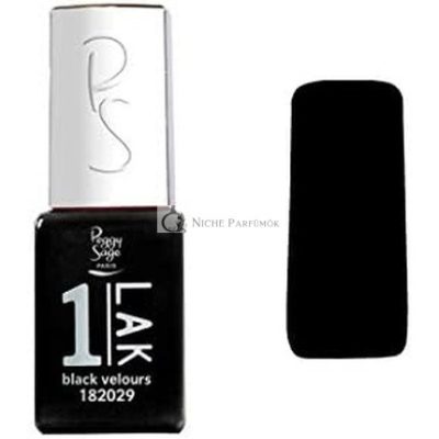 Peggy Sage Mini Fél-Állandó Körömlakk 1-LAK Fekete Velúr 5ml