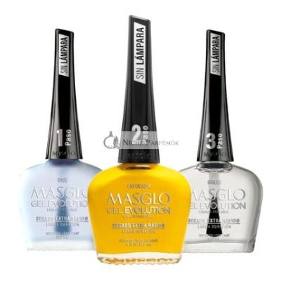MASGLO GEL EVOLÚCIÓ Körömlakk Gél Hatás UV Led Lámpa Nélkül, Akár 12 Napig