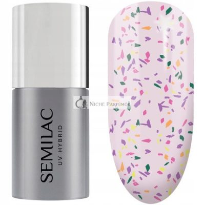 Semilac UV Körömlakk Top No Wipe Matt Lila Galaxis, 7 ml
