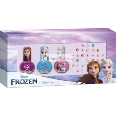 Frozen Köröm Készlet 3 Körömlakk + Köröm Matricák