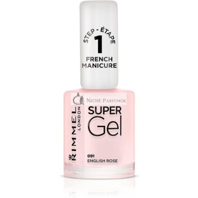 Rimmel London Super Gel French Manicure Körömlakk 12ml 91 English Rose